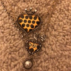 Black and Tan Betsey Johnson Necklace